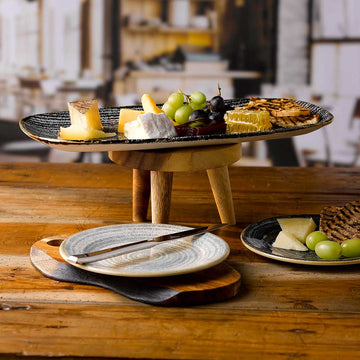 Homespun Stone Grey Coupe Plate 16.5cm